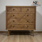 Brushed & Glazed Solid Oak Chest of Drawers Parquet Range From Oak Furnitureland RRP £569
