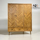 Oak Furnitureland Brushed & Glazed Solid Oak Triple Wardrobe Parquet Range RRP £1599