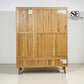Oak Furnitureland Brushed & Glazed Solid Oak Triple Wardrobe Parquet Range RRP £1599