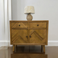 OAK FURNITURELAND BRUSHED & GLAZED SOLID OAK  SMALL SIDEBOARD PARQUET RANGE RRP £549