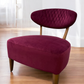 Crimson Velvet Fabric Casual Chair With Solid Oak Frame RRP £589