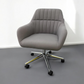 Upholstered Office Chair Grey Linen With Stylish Chrome Base RRP £179