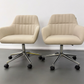 Cotswold Company Upholstered Office Chairs Stone Linen With Stylish Chrome Base RRP £358