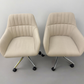 Cotswold Company Upholstered Office Chairs Stone Linen With Stylish Chrome Base RRP £358