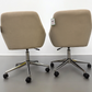 Cotswold Company Upholstered Office Chairs Stone Linen With Stylish Chrome Base RRP £358