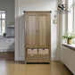 Solid Smoked Oak Double Larder with  Storage Baskets RRP £1199