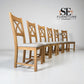 Set of 6 Cross Back Natural Oak Dining Chairs, From Oak Furnitureland RRP £200 Each