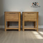 Natural Solid Oak One Drawer Bedside Tables Romsey Range, From Oak Furnitureland RRP £458