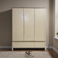 Smoked Oak Top & Painted Triple Wardrobe, Otto Range From Oak Furnitureland RRP £1599