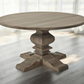 COPGROVE COLLECTION ROUND PEDESTAL SOLID WOOD FRENCH STYLE DINING TABLE