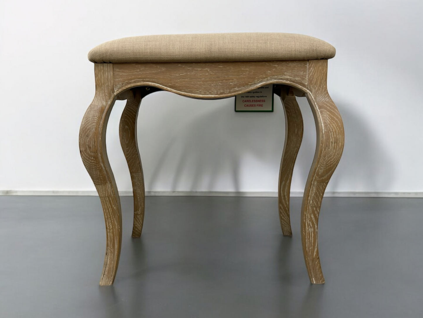 Gallery Direct Casablanca Dressing Table Stool in Limed Oak RRP £189