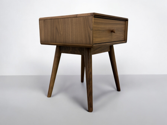 La Redoute Walnut Bedside Table with Drawer