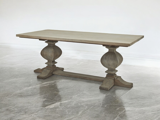 COPGROVE COLLECTION SOLID WOOD FRENCH STYLE DINING TABLE