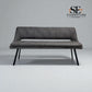 Black Metal & Dark Grey Fabric Bench Nico Range From Oak Furnitureland RRP £800