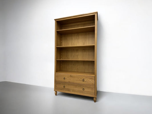 Cotswold Company Solid Oak Frame Large Bookcase with 3 Adjustable Shelves, Elkstone Melow Oak RRP £799