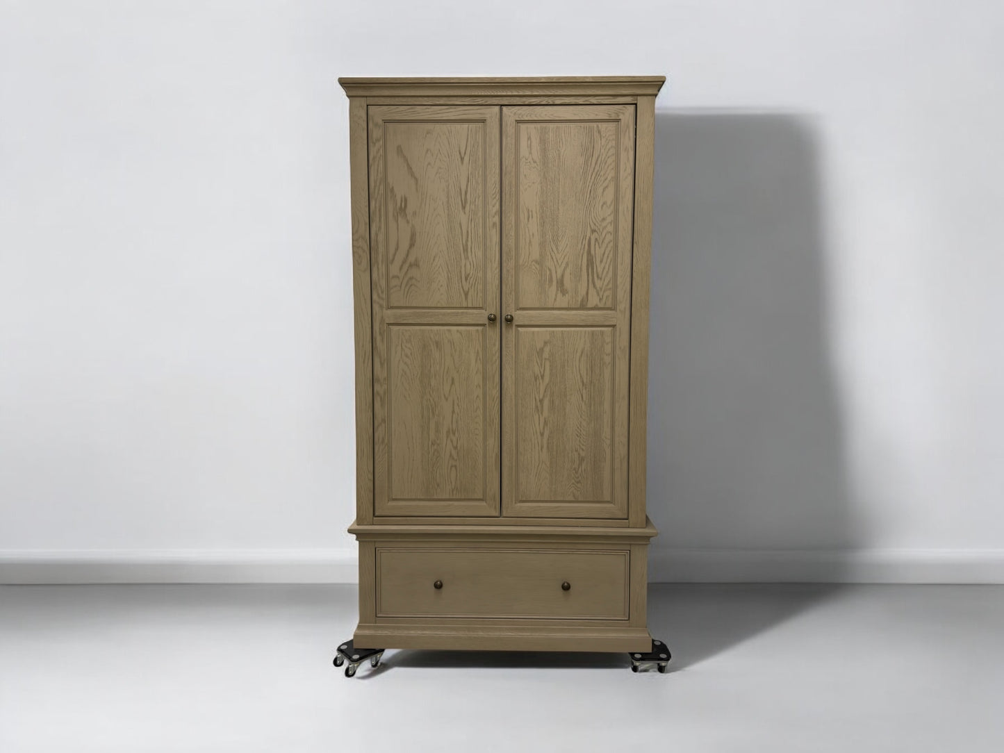 Oak Furnitureland Weathered Oak Double Wardrobe Burleigh Range RRP £999