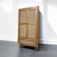 Solid Oak & Rattan Double Wardrobe RRP £1199 (No Veneer, MDF or Chipboard Used)