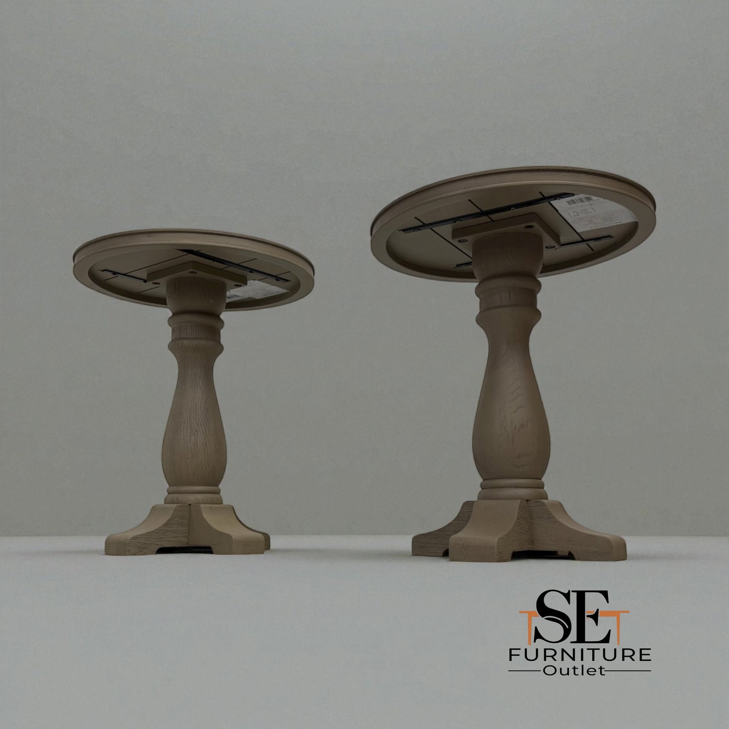 Weathered Oak Pedestal Side Table Burleigh Range From Oak Furnitureland