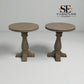 Weathered Oak Pedestal Side Table Burleigh Range From Oak Furnitureland