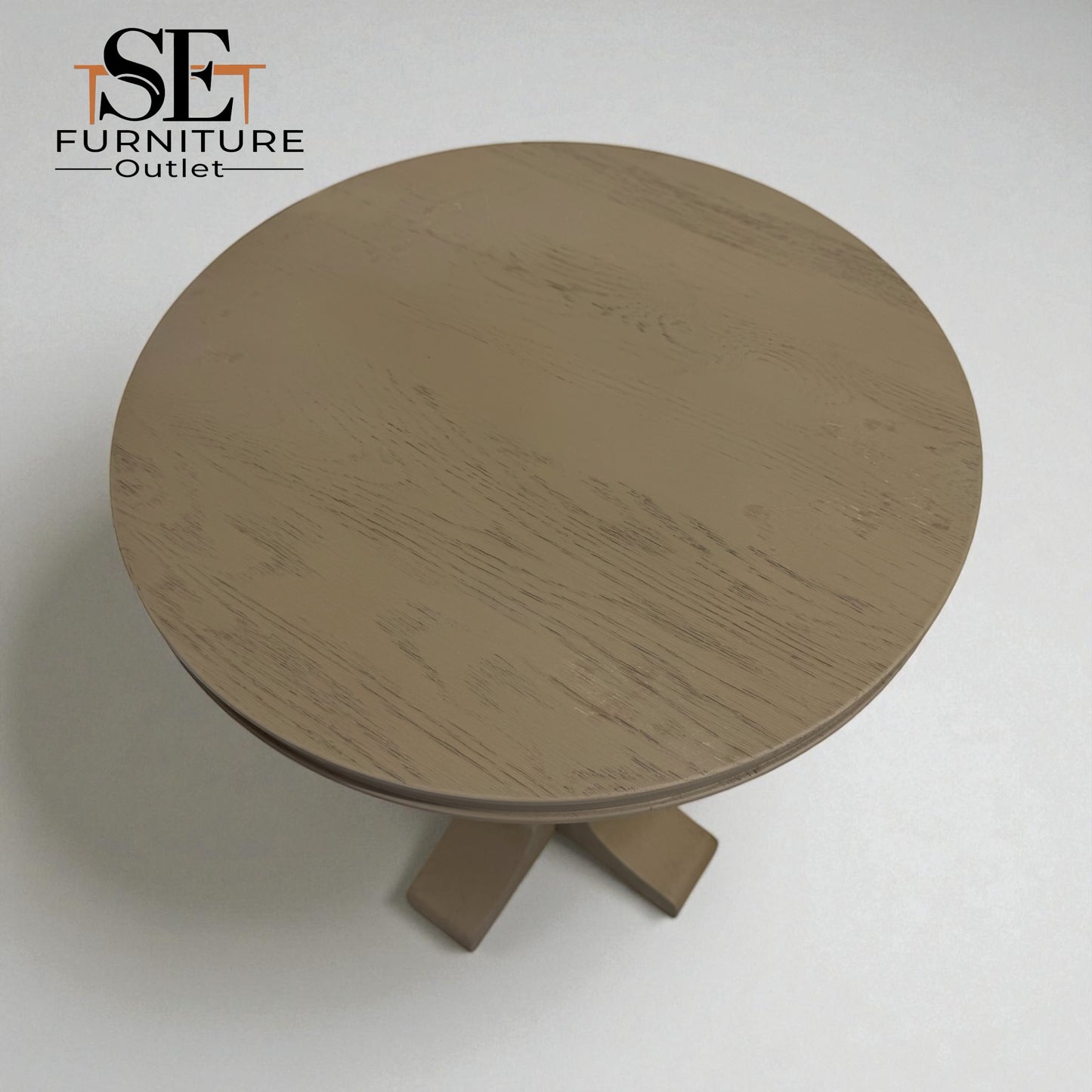 Weathered Oak Pedestal Side Table Burleigh Range From Oak Furnitureland