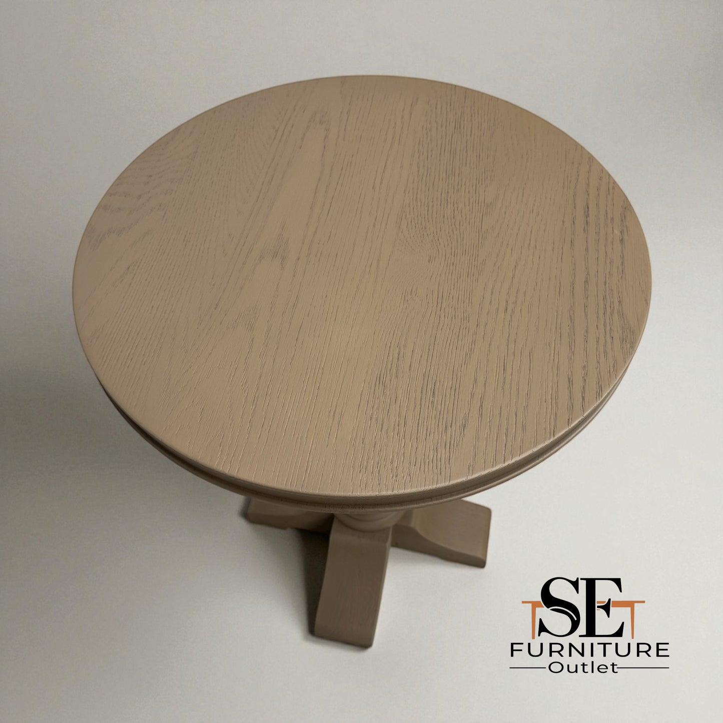 Weathered Oak Pedestal Side Table Burleigh Range From Oak Furnitureland