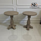 Weathered Oak Pedestal Side Table Burleigh Range From Oak Furnitureland