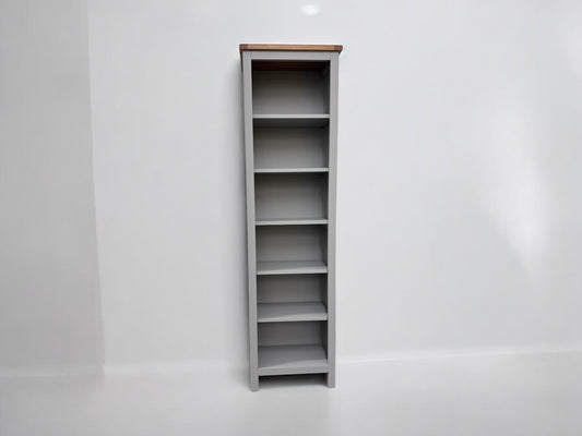 Cotswold Company Solid Wooden Frame & Grey Painted Slim Bookcase