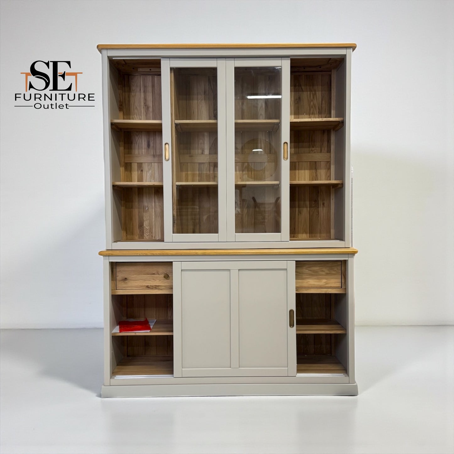 Natural Solid Oak & Painted Large Dresser Henley Range From Oak Furnitureland RRP £1389