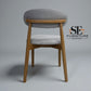 Set of 6 Cloud Grey Fabric Dining Chairs with Oak Legs, From Oak Furnitureland RRP £260 Each