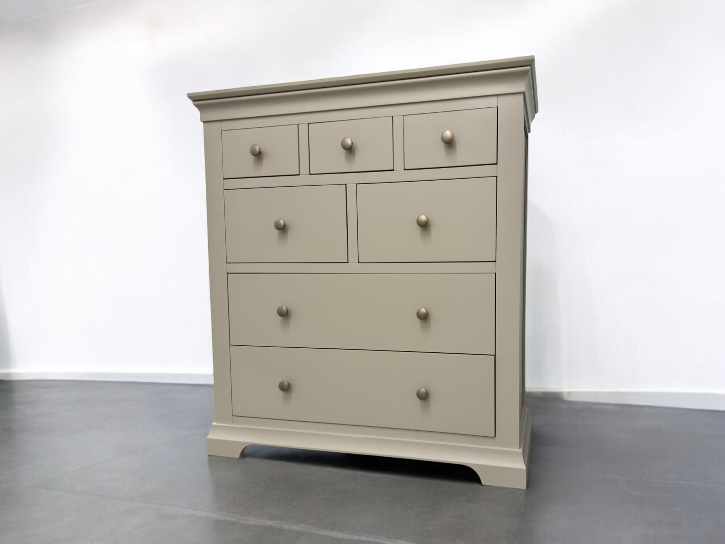 Cotswold Company Solid Wood & Grey Painted 7 Drawer Chest RRP £699