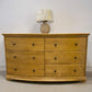 Solid Oiled Oak 6 Drawer Bow Fronted Wide Chest  RRP £999