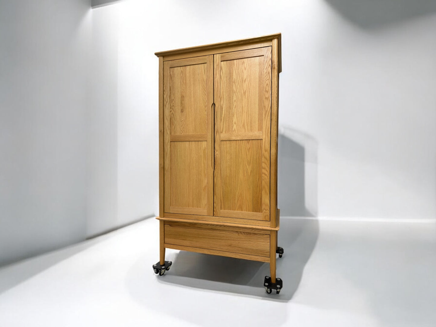 Oak Furnitureland Natural Solid Oak Double Wardrobe Copenhagen Range RRP £879