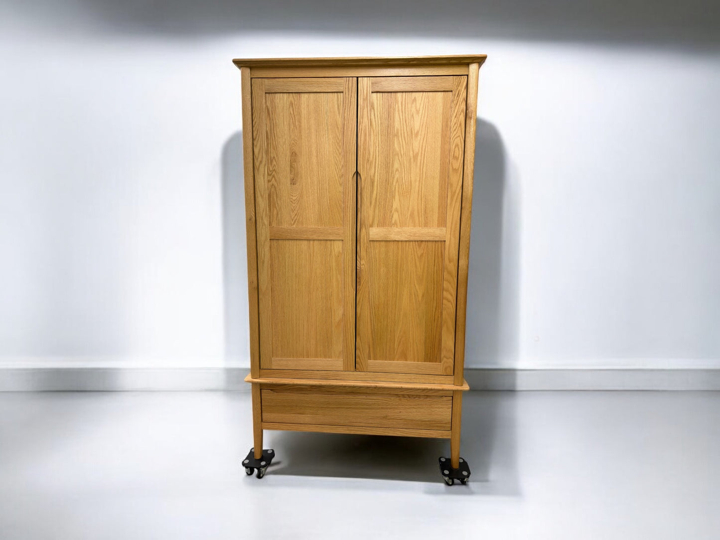 Oak Furnitureland Natural Solid Oak Double Wardrobe Copenhagen Range RRP £879