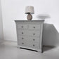 Solid Wood Frame & Pebble Grey Painted 5 Drawer Chest RRP £449