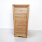 Oak Furnitureland Natural Solid Oak Tallboy Bevel Range RRP £429