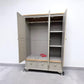 Solid Oak & Grey Painted Triple Wardrobe w/Curved Edges & Corners RRP £1449