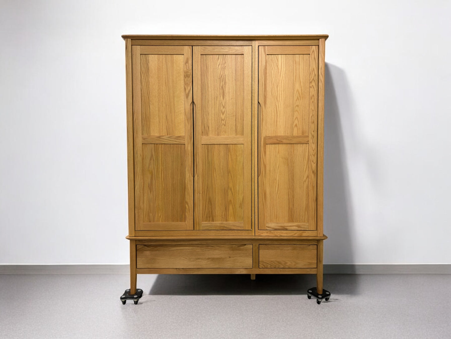 Oak Furnitureland Natural Solid Oak Triple Wardrobe Copenhagen Range RRP £1499