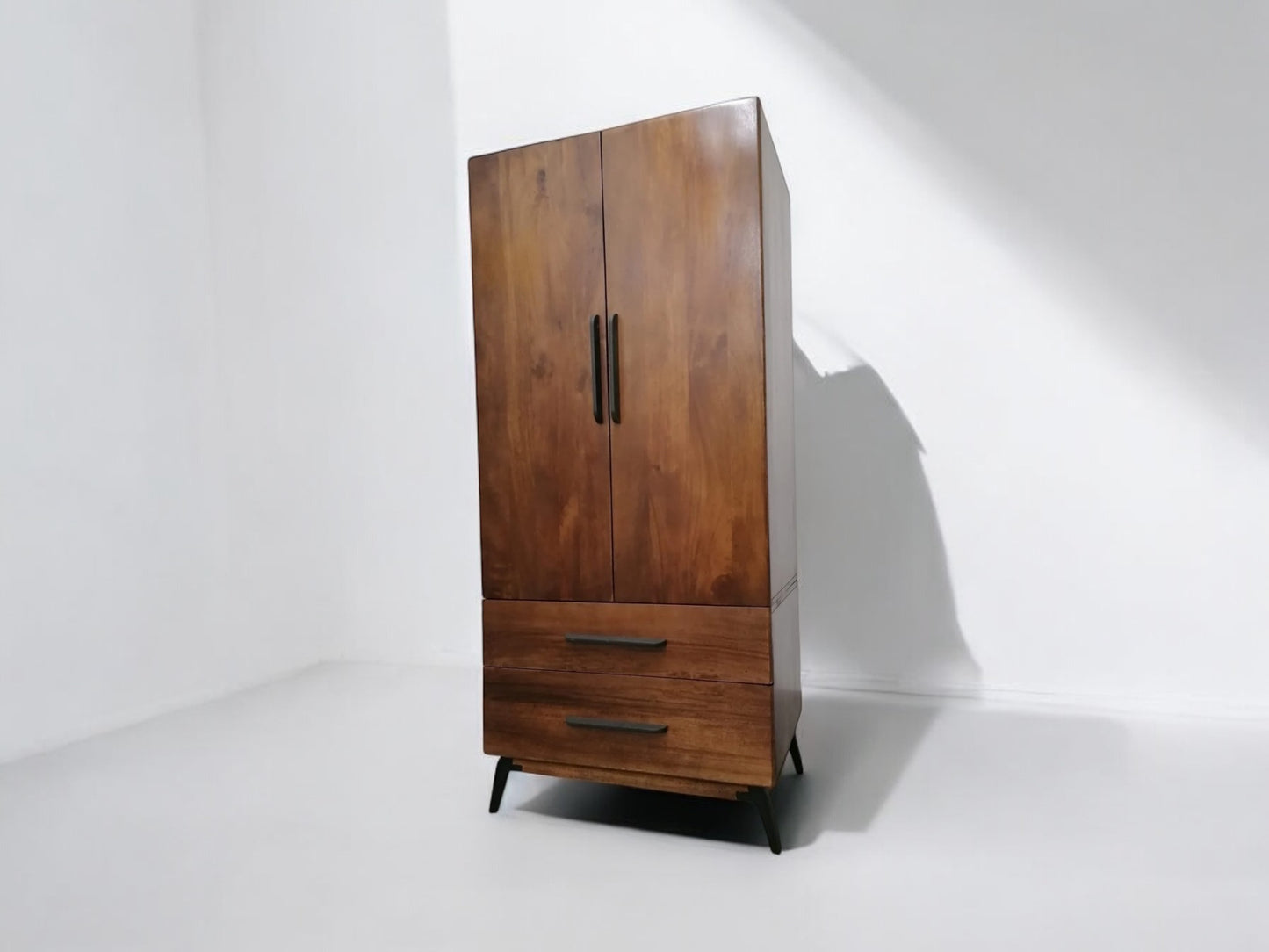 MADE.Com Dark Mango Wood Lucien Two Door WARDROBE RRP £1400