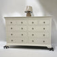 Solid Wood Frame & Warm White Painted 10 Drawer Chest Chantilly