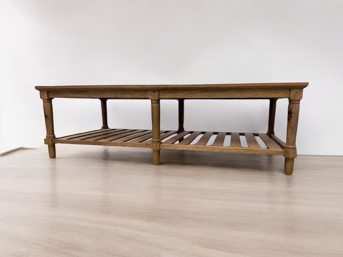 Solid Oak Large & Low Coffee Table, Elkstone Melow Oak RRP £599