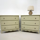 Cotswold Company Solid Oak French Grey Painted Chests Of Drawers Camille Range RRP £699 Each