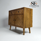 Brushed & Glazed Solid Oak Small Sideboard Parquet Range From Oak Furnitureland RRP £569