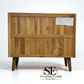 Brushed & Glazed Solid Oak Small Sideboard Parquet Range From Oak Furnitureland RRP £569
