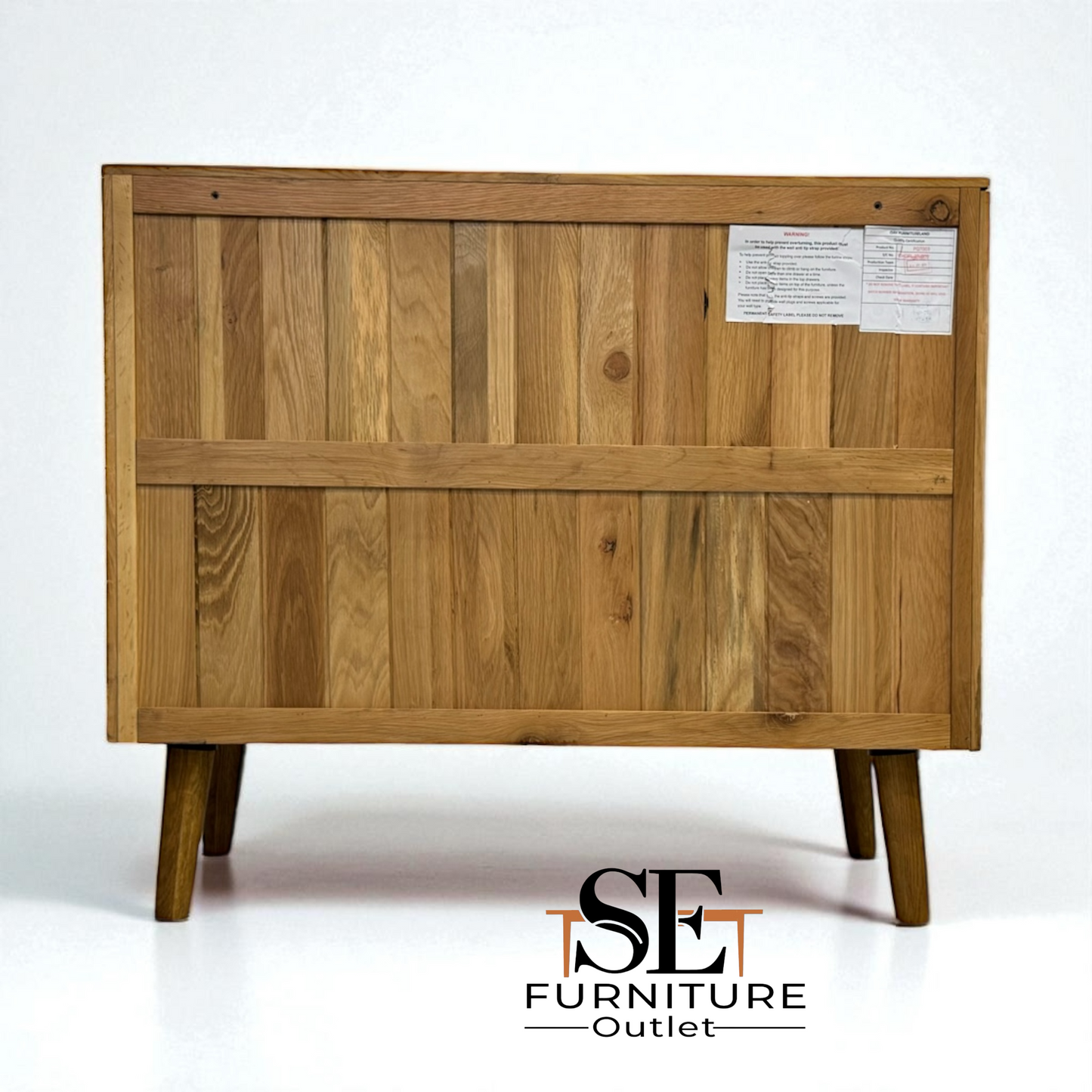 Brushed & Glazed Solid Oak Small Sideboard Parquet Range From Oak Furnitureland RRP £569