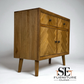 Brushed & Glazed Solid Oak Small Sideboard Parquet Range From Oak Furnitureland RRP £569