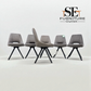 Set of 6 Dark Grey Suede Look Swivel Dining Chairs, From Oak Furnitureland RRP £260 Each