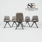 Set of 6 Dark Grey Suede Look Swivel Dining Chairs, From Oak Furnitureland RRP £260 Each