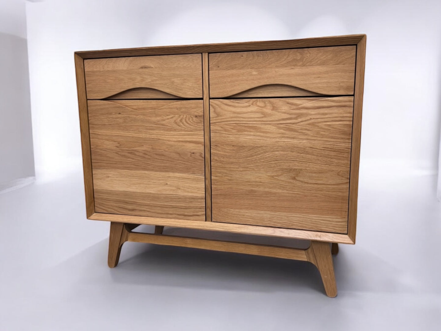 Oak Furnitureland Natural Solid Oak Sideboard Ellipse Range RRP £549