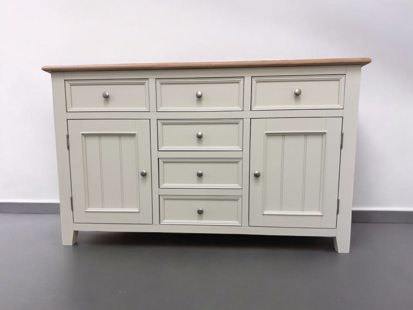 Solid Oak & White Painted Sideboard RRP £649 (No Veneer, MDF Or Chipboard Used)