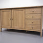 Solid White Waxed Oak Large Sideboard With 2 Door Cupboard & 4 Drawers RRP £750